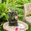 Decorative Woodland Gnome Water Fountain With LED Light - Brown - Image 9
