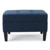 Foot Rest Under Desk Ottoman, Rectangle Foot Stool, Footrest Leg Rest For Sofa, Ottoman Rest Stools For Living Room Entryway - Navy Blue - Image 6