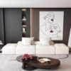 Modern Oversized Modular Sectional Sofa With 2 Ottoman And 2 Seat, Sparkling Chenille Fabric Soft Cushion Sofa With 4 Pillows, 4 Pieces Diy Combination Tufted Sofa, No Assembly Required - Beige - Image 14