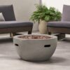 Bowl Shaped Propane Fire Pit 40000 Btu (Tank Cover Not Included) - Light Gray - Image 8