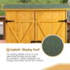 Outdoor Storage Shed With Lockable Door, Wooden Tool Storage Shed With Detachable Shelves & Pitch Roof - Natural - Image 3
