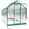6.3'x12.2'x7' Polycarbonate Greenhouse, Heavy Duty Outdoor Aluminum Walk-In Green House Kit With Rain Gutter, Vent And Door For Backyard Garden - Green - Image 17