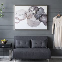 Large Modern Oil Painting, Hand Painted Abstract Watercolor Texture - Multicolor