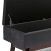 Owen - Rectangular Storage Ottoman - Distressed Black - Image 3