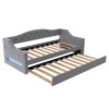 Twin Long Size Daybed With LED Belt And Trundle - Gray - Image 10