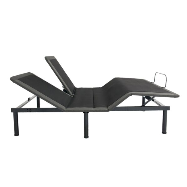Queen Size Flex Head Quick Assembly Adjustable Bed Frame With Voice Activated Controls - Black