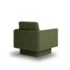 360° Modern Swivel Accent Chair Round Armchair, Thick Padded Single Lounge Sofa Upholstered Comfy - Green - Image 5