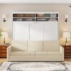 Queen Size Murphy Wall Bed With Sofa - White - Image 27