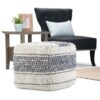 Grady - Square Pouf - Blue / Natural - Image 7