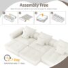 Modern Oversized Modular Sectional Sofa, Sparkling Chenille Fabric Soft Cushion Sofa With 6 Pillows, 6 Pieces Diy Combination Tufted Sofa, No Assembly Required - Beige - Image 18