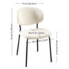 Boucle Dining Chairs, Dining Chairs With Metal Legs For Dining Room, Kitchen, Living Room (Set of 2) - Beige - Image 11