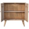 Hourglass Carved Cabinet - Marble - Image 3