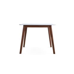 Benton - Modern Top Dining Table - Brown / Walnut Brown / White