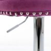 Swivel Velvet Barstools, Adjusatble Seat Height 1712PP (Set of 2) - Purple - Image 13