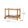 Bar Cart With Wine Bottle Holders, - Black - Image 4