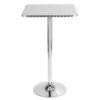 Bistro - Contemporary Adjustable Square Bar Table - Silver - Image 2