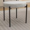 Burbank - Modern Round Boucle Dining Chairs (Set of 2) - Black / White - Image 7