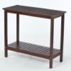 Workstation For Garden Balcony Garage, Acacia Console Potting Table - Brown - Image 7