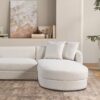 Chandler - Right Sectional Sofa - Cream - Image 10