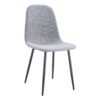 (Set of 4) Fabric Back And Metal Combined Spoon Chairs Perfectly Matching Minimalist And Scandinavian Style Homes - Gray / Black - Image 9
