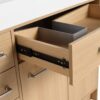 72" Freestanding Bathroom Vanity With Double Resin Sink Plywood Construction - Oak - Image 16