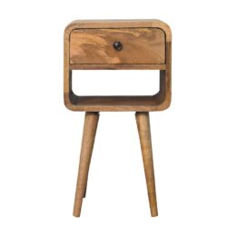 Mini Curve Lower Nightstand - Oak