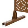 Freestanding Decorative Privacy Screen For Deck Balcony Patio, Metal Privacy - Brown - Image 11
