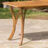 Outdoor Hermosa 7 Piece Wood Dining Set With Cushions - Teak - Image 4