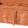 Convertible Sofa Bed Sectional Sofa Sleeper L-Shaped Sofa With A Storage Ottoman, Two Pillows, Two Power Sockets And Two USB Ports For Living Room - Orange - Image 23