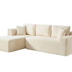 Chenille Compressible Sofa - Beige