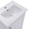 Modern Small Bathroom Vanity Cabinet With Ceramic Basin, Ample Storage, 1 Soft-Close Door - White - Image 20