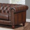 Alton Bay - Leather Symmetrical Sectional - Brown - Image 3