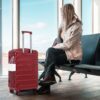 Set 3 Pieces 20" / 24" / 28" Abs Spinner Wheel Luggage, Matching Color, With Combination Lock - Wine Red - Image 3