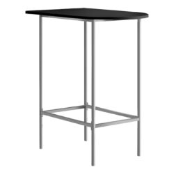 Home Bar Table With Bar Height Small Rectangular For Kitchen - Black