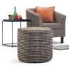 Larissa - Round Braided Pouf - Natural - Image 8