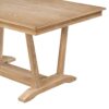 Topmax - 5 Piece Rustic Dining Table Set With 4 Upholstered Chairs, Rectangular Dining Table With Trestle Table Base - Natural - Image 11