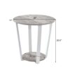 Elysian - Contemporary Round End Table With Shelf - Gray - Image 8