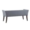 Accent Bench With Low Back And Flared Arms - Slate Blue - Image 6