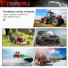 25 Gallon Gas Caddy With Wheels Fuel Transfer Tank Gasoline Diesel Can Fuel Storage Tank For Automobiles ATV Car Mowers Tractors Boat Motorcycle - Red - Image 2