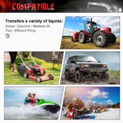 25 Gallon Gas Caddy With Wheels Fuel Transfer Tank Gasoline Diesel Can Fuel Storage Tank For Automobiles ATV Car Mowers Tractors Boat Motorcycle - Red
