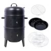 Portable Charcoal Smoker Grill For Outdoor Cooking - Black - Image 3