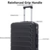 Set 3 Pieces 20" / 24" / 28" Abs Spinner Wheel Luggage, Matching Color, With Combination Lock - Black - Image 10