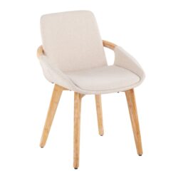 Cosmo - Mid-Century Chair - Natural / Cream