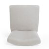 Quicksilvered - Upholstered Swivel Counter Stool With Wood Legs - Beige - Image 6