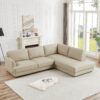 Glander - Sectional Sofa Right Facing - Cream - Image 6