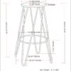 Simeon - Metal Bar Stool With Wood Seat - Cocoa Brown / Black - Image 7