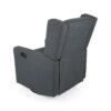 Landau - Contemporary Fabric Upholstered Swivel Recliner - Charcoal - Image 8