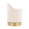 Marla - Contemporary / Glam Vanity Stool - Gold / Cream - Image 2