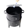 Portable Charcoal Smoker Grill For Outdoor Cooking - Black - Image 17
