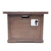 Outdoor Patio Square Gas Burning Fire Pit, Tank Inside, 40000 Btu - Brown Wood Pattern - Image 7